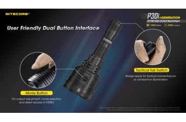 Image of Nitecore P30i 2000 Lumen 1093 Yard Long Throw Flashlight Hunting Kit, Black, 6952506466269
