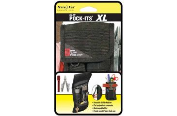Image of Nite Ize NPXL-03-01 Clip Pock-Its XL Flashlight and Utility Holster w/ Belt Clip - Black