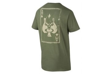 Image of Oakley Death Card SI Tee, Worn Olive, Medium 455388-79B-MD