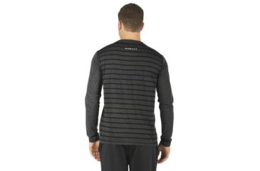 Image of Oakley Exposure LS Tee, Jet Black Heather, Medium 433445-01S-MD