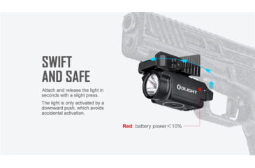 Image of Olight Baldr Mini w/ Green Laser Sight LED Flashlight, Cool White, 600 Lumens, Black, FL-OL-BALDRMINI-BK