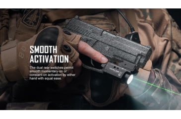 Image of Olight Baldr Mini w/ Green Laser Sight LED Flashlight, Cool White, 600 Lumens, Black, FL-OL-BALDRMINI-BK