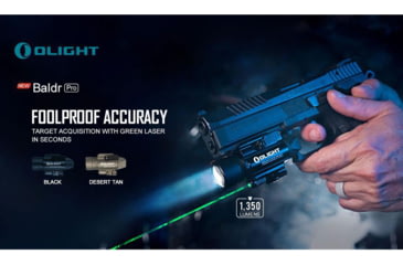 Image of Olight Baldr Pro 1350 Lumens LED Flashlight with Green Laser Sight