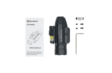 Image of Olight Olight Baldr RL 1120 Lumen Flashlight with Red Laser Sight, Black, Black, FL-OL-BALDRRL-BK