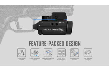 Image of Olight Olight Baldr S BL 800 Lumen Tactical Flashlight with Blue Laser Sight, Black, FL-OL-BALDRS-BLUE-BK