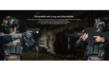 Image of Olight PL-3R Valkyrie LED Rechargeable Mountable Tactical Flashlight, 1500 Lumen, Black, FL-OL-PL3R-BK