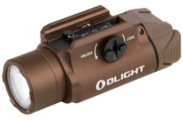 Image of Olight PL-3R Valkyrie LED Rechargeable Mountable Tactical Flashlight, 1500 Lumen, Tan, FL-OL-PL3R-TN