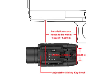 Image of Olight PL-3S Valkyrie, 200/450/1,000 Lumens LED, Weapon Light, Black Anodized, PL3SBK