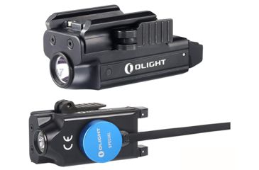 Image of Olight PL-MINI Valkyrie Rechargeable Pistol Light, CREE XP-L HI CW LED, 400 Lumens, Includes Battery Pack DIM, Black, PL-MINI-VALKYRIE