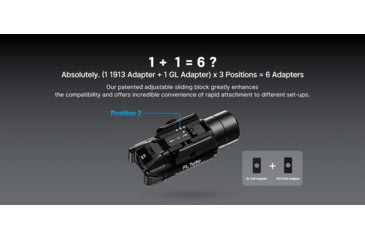 Image of Olight PL Turbo Valkyrie LED Long Range Rail Mount Flashlight, 800 Lumen, Black, FL-OL-PLTURBO-BK