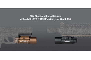 Image of Olight PL Turbo Valkyrie LED Long Range Rail Mount Flashlight, 800 Lumen, Black, FL-OL-PLTURBO-BK