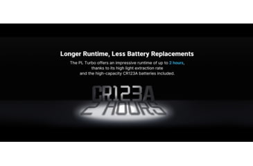 Image of Olight PL Turbo Valkyrie LED Long Range Rail Mount Flashlight, 800 Lumen, Black, FL-OL-PLTURBO-BK