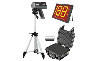Image of OpticsPlanet Exclusive Bushnell Speedster 3 Radar Gun w/ Batteries, Pelican Hard Case, Tripod, and Wireless SpeedScreen Display 101922