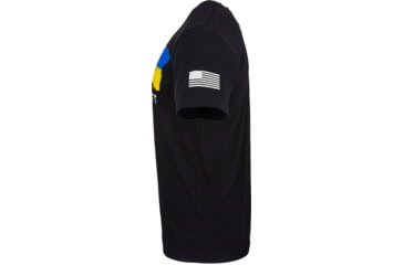Image of OpticsPlanet Ukraine/US Flag Short Sleeve T-Shirt - Mens, Small, Black, SMALL-MEN-S