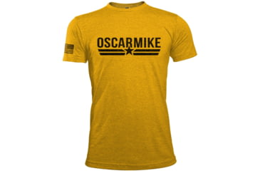 Image of Oscar Mike OM Logo Tee - Mens T-Shirts, Heritage Gold, 2XL, M-OM-GOLD-01-0497-XXL