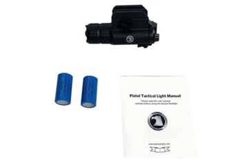 Image of Osprey Global LED Tactical Pistol Flashlight, CR123A, 600 Lumens, Black, FL-OSP-600L