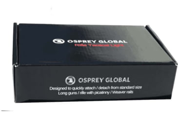 Image of Osprey Global LED Tactical Rifle Flashlight, 2x ICR 16340, 600 Lumens, Black, FL-OSP-600