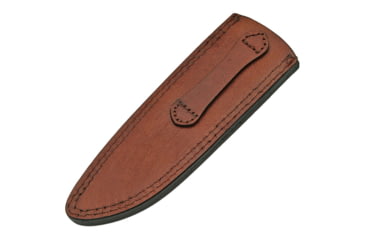 Image of Pakistan Leather Sheath Clip Point, Measures 8 1/4in X 2 1/2in, Fits 9 1/2in To 10 1/2in Clip Point Hunting Knife, Brown Leather Construction, Black, SHE660610