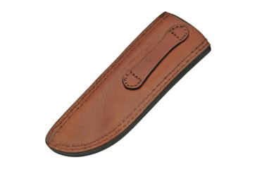 Image of Pakistan Leather Sheath Drop Point, Measures 8 1/4in X 2 1/2in, Fits 9 1/2in To 10 1/2in Drop Point Hunting Knife, Brown Leather Construction, Black, SHE660710