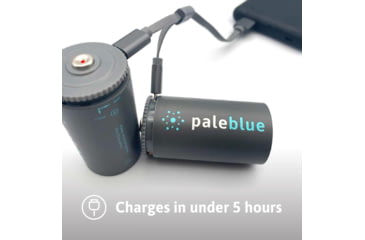 Image of Pale Blue Earth Pale Blue Smart Lithium Ion USB Rechargeable D Batteries 2 Pack, Gray, PB-D-C
