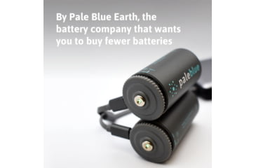 Image of Pale Blue Earth Pale Blue Smart Lithium Ion USB Rechargeable D Batteries 2 Pack, Gray, PB-D-C