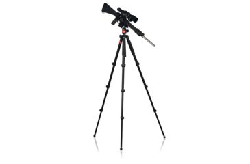 Image of Predator Tactics DeadEye Rifle Tripod System, Matte Black/Red Aluminum Finish, 97502