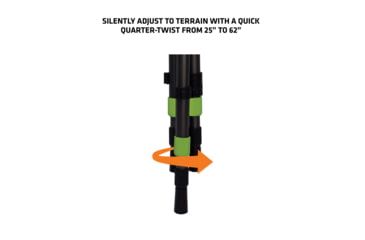 Image of Primos Hunting Pole Cat Tall Tripod Shooting Stick, Clam, 65484