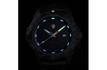 Image of ProTek Carbon Dive Watch, Carbon Case/Black&amp;Green Dial/Green Strap, One Size, PT1005G