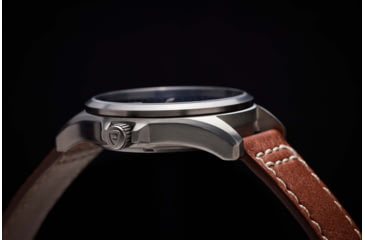 Image of ProTek Titanium Field Watch, Titanium Case/Black Dial/Dark Tan Strap, One Size, PT3001