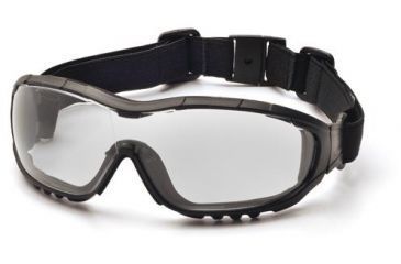 Image of Pyramex V3G Safety Glasses, Black Strap/Temples/Clear Anti-Fog Lens GB8210ST, EDEMO1