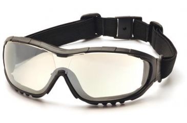 Image of Pyramex V3G Safety Glasses, Black Strap/Temples/IO Mirror Anti-Fog Lens GB8280ST