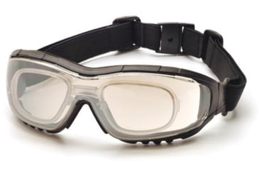 Image of Pyramex V3G Safety Glasses, Black Strap/Temples/IO Mirror Anti-Fog Lens GB8280STRX