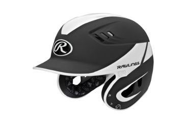 Image of Rawlings Velo Series Senior 2-Tone Away Batting Helmet, Black 1007746