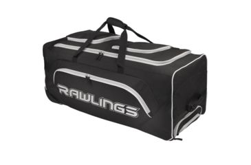 Image of Rawlings Wheeled Catchers Bag, Black 1005874