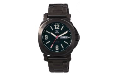 Image of REACTOR Fermi Men's Watch, Gunmetal-Plated Stainless Case and Bracelet, Matte Black Dial, Medium 48601