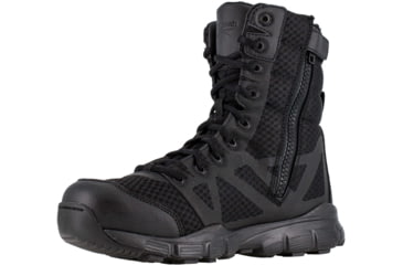 Image of Reebok Mens Dauntless Ultra-Light Seamless 5in Athletic Hiker Boots w/ Side-Zip, Black, 6, RB8720-BLACK-6-MENS-M