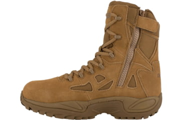 Image of Reebok Mens Rapid Response RB Stealth 8in Boot w/Side Zipper, Coyote, 5.5, RB8850-COYOTE-5.5-MENS-M