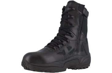 Image of Reebok Rapid Response RB Wos 8in. Black Military Boot, 5 RB874-BLK-5-WOMEN-W