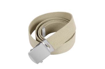 Image of Rothco 44 Inch Military Web Belts, Chrome, Khaki, 4177-Chrome-Khaki
