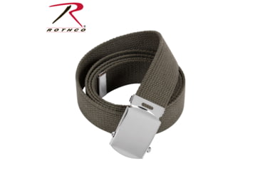 Image of Rothco 44 Inch Military Web Belts, Chrome, Olive Drab, 4177-Chrome-OliveDrab