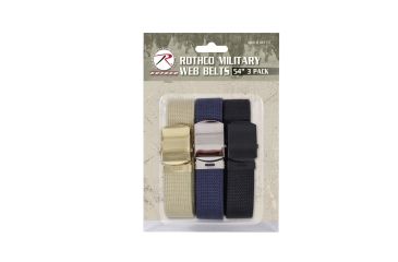 Image of Rothco 54 Inch Military Web Belts in 3 Pack, 44170