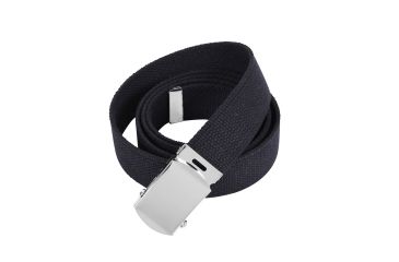 Image of Rothco 44 Inch Military Web Belts, Chrome, Black, 4177-Chrome-Black