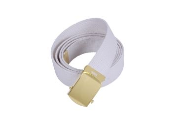 Image of Rothco 44 Inch Military Web Belts, Gold, White, 4177-Gold-White