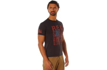 Image of Rothco Athletic Fit R.E.D. Remember Everyone Deployed T-Shirt, Black, Medium, 1847-Black-M