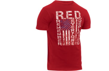 Image of Rothco Athletic Fit R.E.D. / Remember Everyone Deployed T-Shirt, Mens, Red, Small, 1182-823