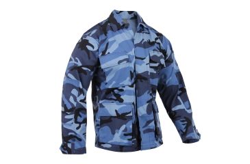 Image of Rothco Color Camo BDU Shirt, Sky Blue Camo, XL, 8882-SkyBlueCamo-XL