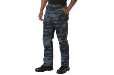 Image of Rothco Color Camo Tactical BDU Pants - Mens, Small, Midnight Blue Camo, 4712-MidnightBlueCamo-S27-31Waist