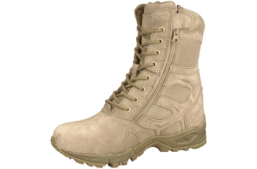 Image of Rothco Forced Entry 8in Deployment Boots w/Side Zipper, Tan, 6.5 US, Regular, 5357-Tan-6.5-Regular