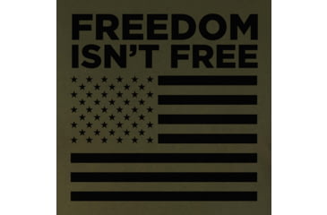 Image of Rothco Freedom Isnt Free Flag T-Shirt - Mens, Olive Drab, Small, 27080-OliveDrab-S