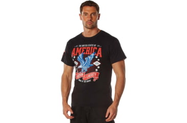 Image of Rothco Freedom &amp; Liberty Patriotic T-Shirt - Mens, Black, Small, 18125-Black-S